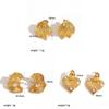 French Retro Pearl Earrings With Heart Shape And Pvd Gold Finish For Female Style Accessory