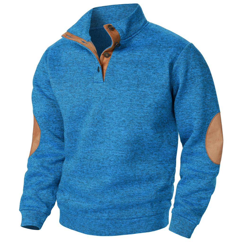 Autumn and Winter Men's Stand Up Collar Sweatshirt Jacket Long Sleeve Casual Knitted Sweater Top
