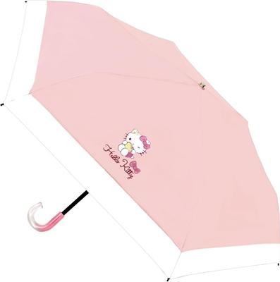 Планирование Sanrio Hello Kitty Солнце и Дождь 6 УФ Ручной Складной Зонт от Солнца и Дождя Зонт для Сезона Дождей Аутентичный Продукт J's Двухцветный