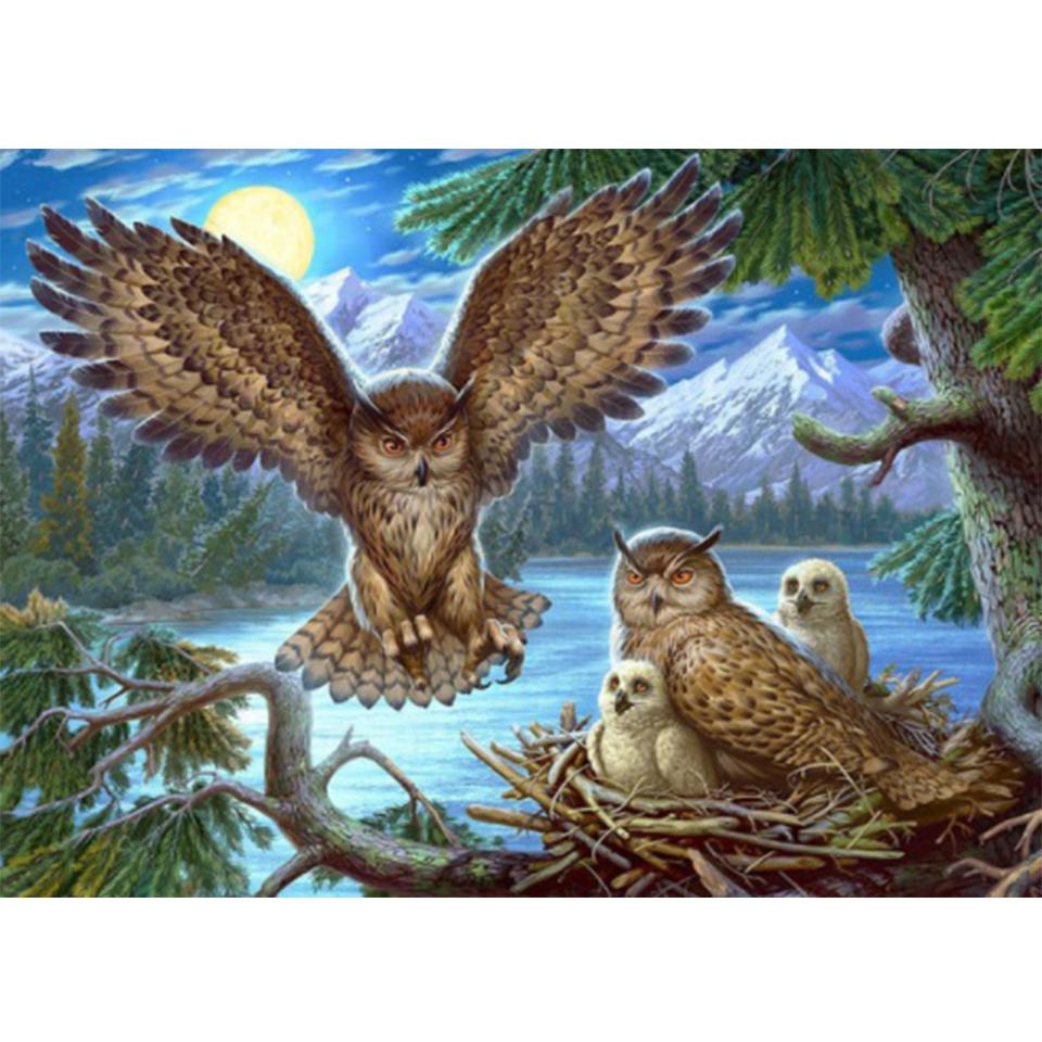 5D DIY Diamond Painting Animal Cat Eagle Full Diamond Embroidery Rhinestone Home Decor Gift Mosaic Art Picture Cross Stitch Kit