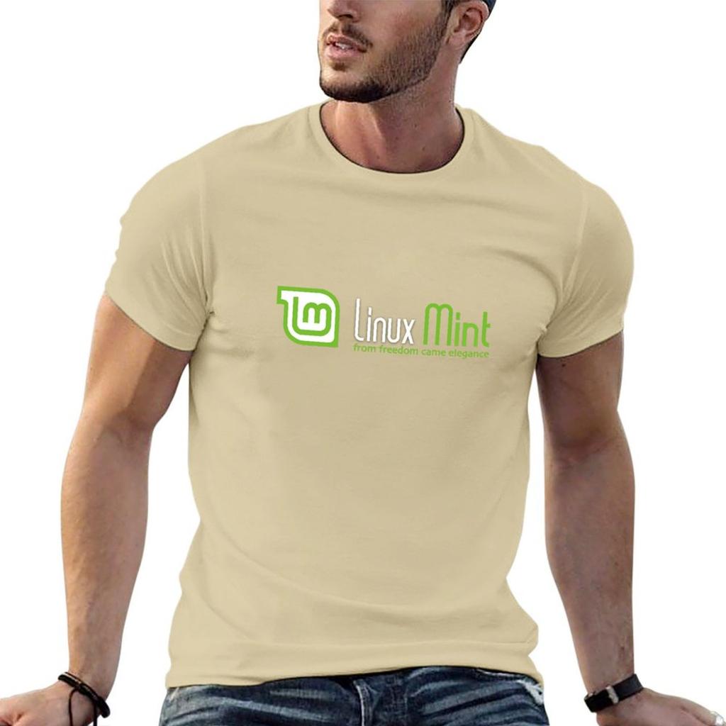 Linux Mint T-Shirt Blacks Baggy Shirts Tops Mens T Shirt Graphic