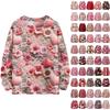 Happy Valentine's Day Sweatshirts For Women Knit Sweater Cute Shirt Fall Crewneck Pullover Tops