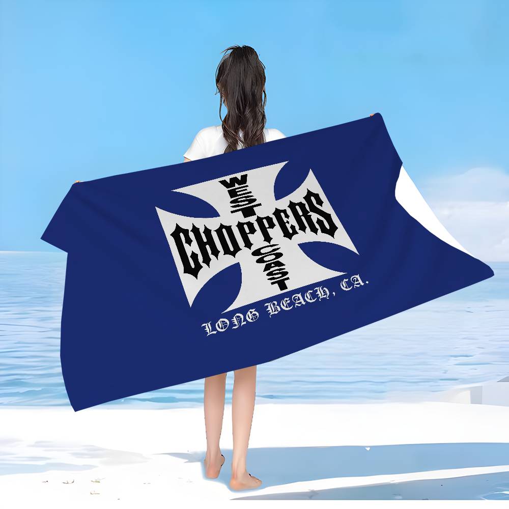 West C-Coast C-Choppers Полотенце для ванны из микрофибры, мягкое, хорошо впитывающее воду, дышащее, для девочек, детей, декоративное, с мультяшным рисунком, пляжное полотенце