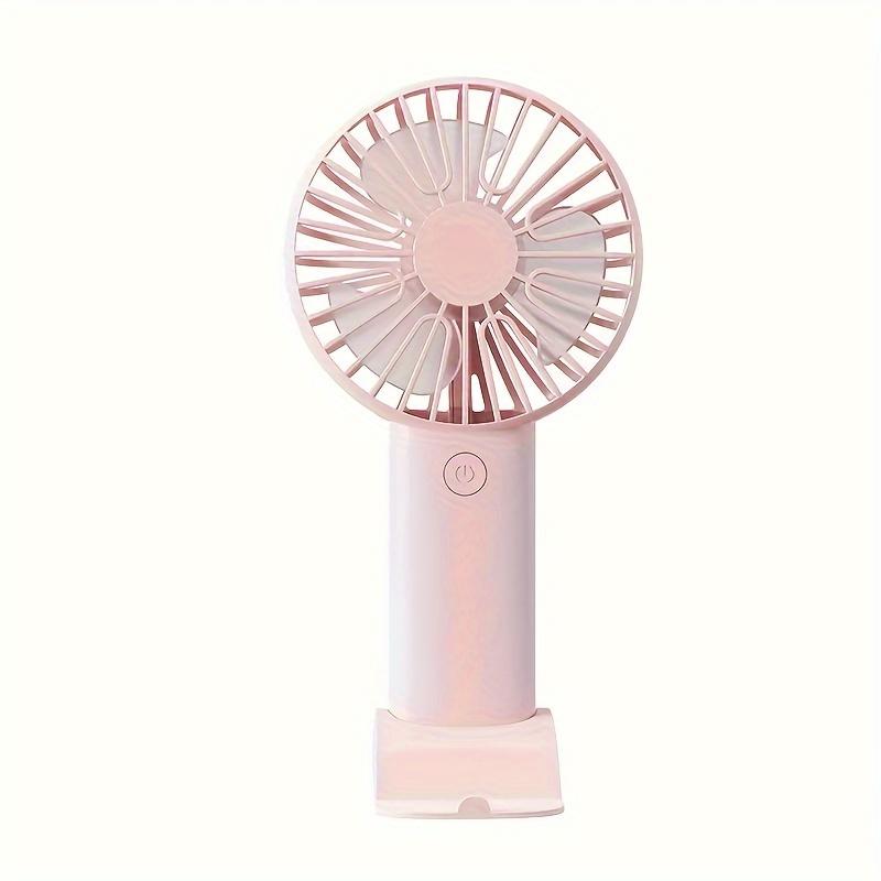 1pc Mini USB Charging Handheld Fan with Phone Holder, Small Fan, Office Desk Electric Fan