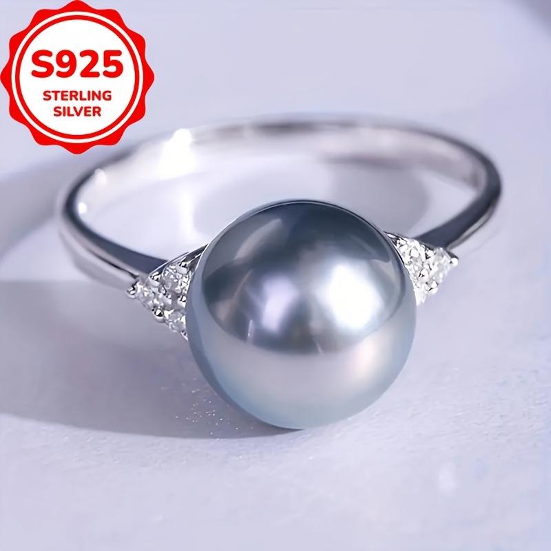 Элегантное винтажное кольцо из стерлингового серебра 925 пробы с жемчугом для женщин, модное богемное простое кольцо, повседневные украшения для вечеринок, подарки