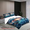 Постельное белье Dolphin Rose Синий Океан Закат Сердечки С пододеяльником и наволочками Для спальни