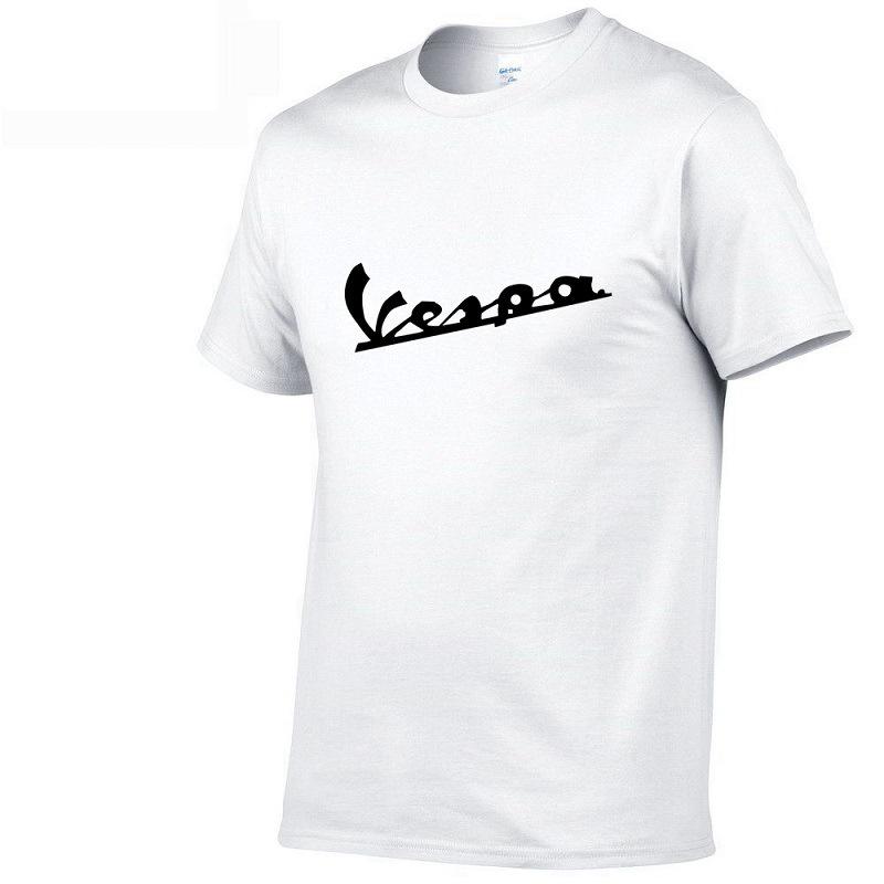 Shirt 2017 Men Funny Vespa Tshirt 100 Cotton Summer Short Sleeve Round