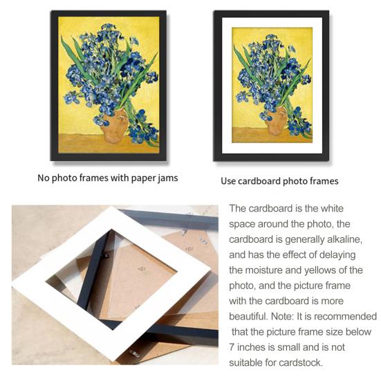 8/10-дюймовая деревянная рамка для плаката Высокое стекло Искусство Горизонтальная Вертикальная Современная Четкость Галерея Гостиная