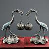 Crane Shape Lotus Crane Hanging Furnace Zinc Zinc Alloy Craft Antique Hanging Incense Tray  Living Room