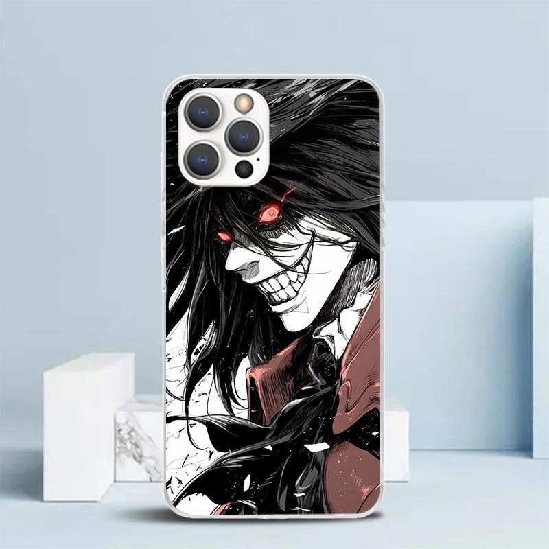 A-Alucard Hellsing Аниме Мягкий Чехол для iPhone 16 17 Air 15 14 Pro Max 16E Чехол для Телефона 13 Mini 12 11 7 SE 8 Рисунок с Принтом Подходит Cas