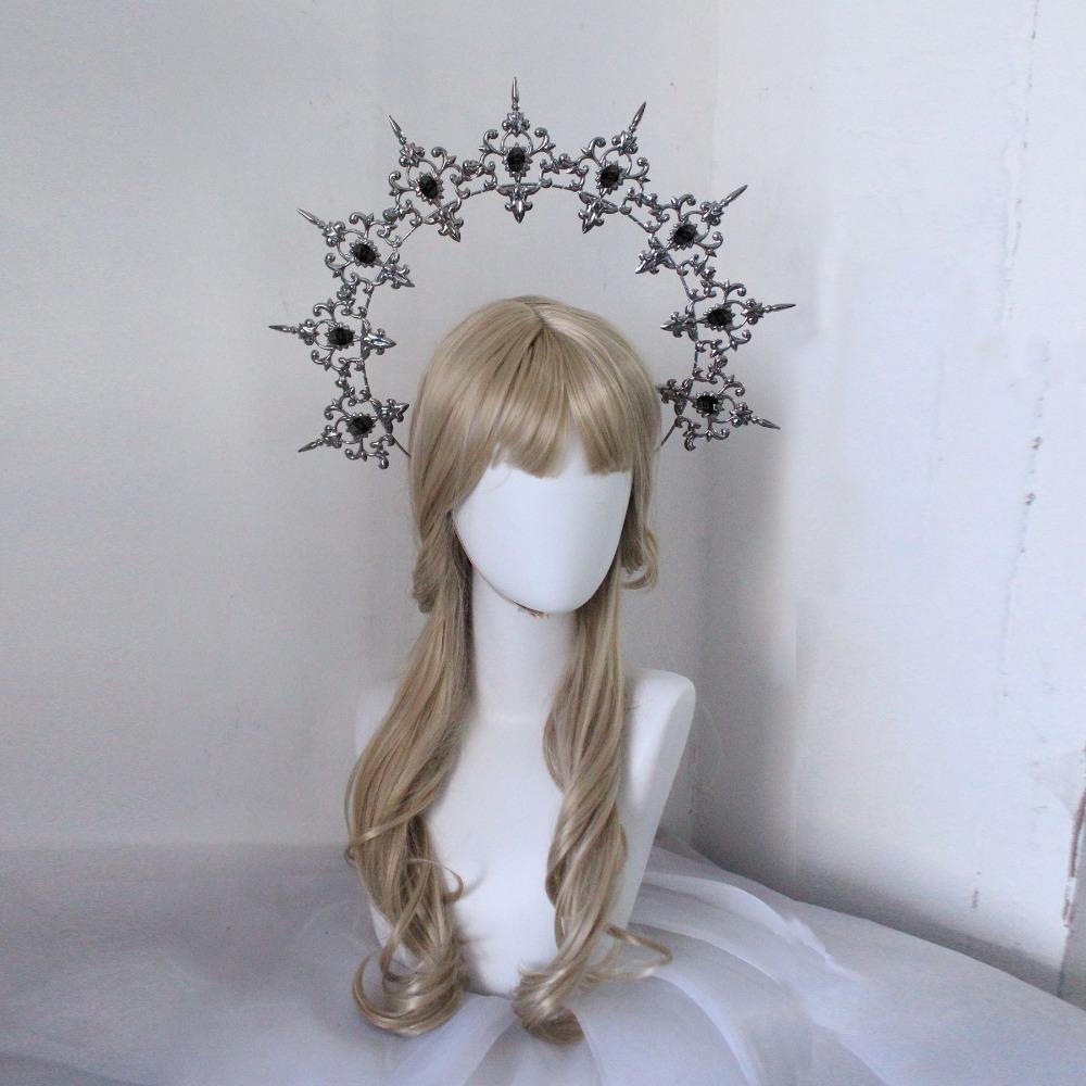 Luxury Goddess Glory Headwear Elegant Princess Tiara Trendy Baroque Hair Hoop Cosplay