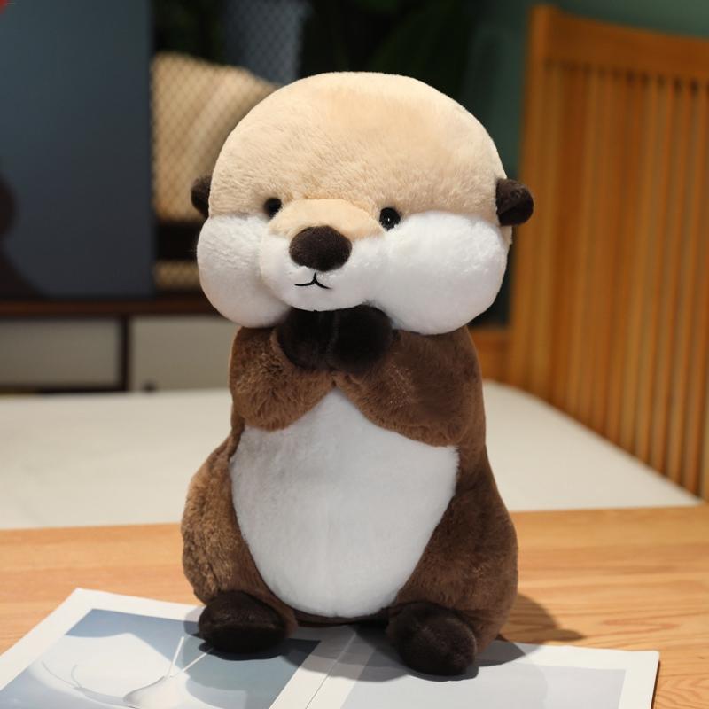 New 25/40cm Simulation Lucky Otter Stuffed Animal Dolls Cartoon Pillow Baby Comfort Toys Girlfriend Boy Birthday Christmas Gifts