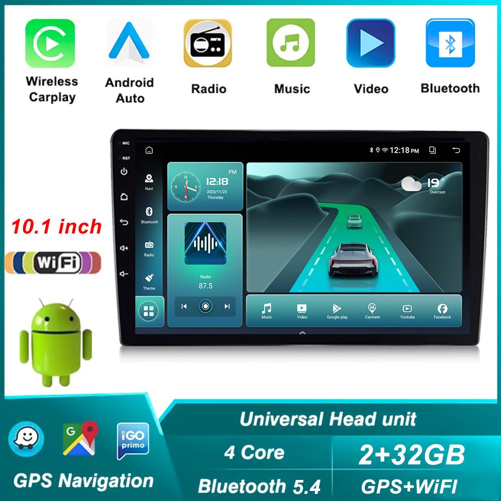Reakosound 10.1" Universal Android Radio Auto Android Player Car Player Support Mirror Link Rear View WIFI GPS BT FM Steering Wheel Control