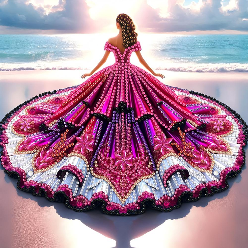 Набор для алмазной вышивки 5D DIY с частичной выкладкой специальными стразами, украшение для искусства, красивая девушка, украшение для дома, рождественские подарки на день рождения, 30x30 см