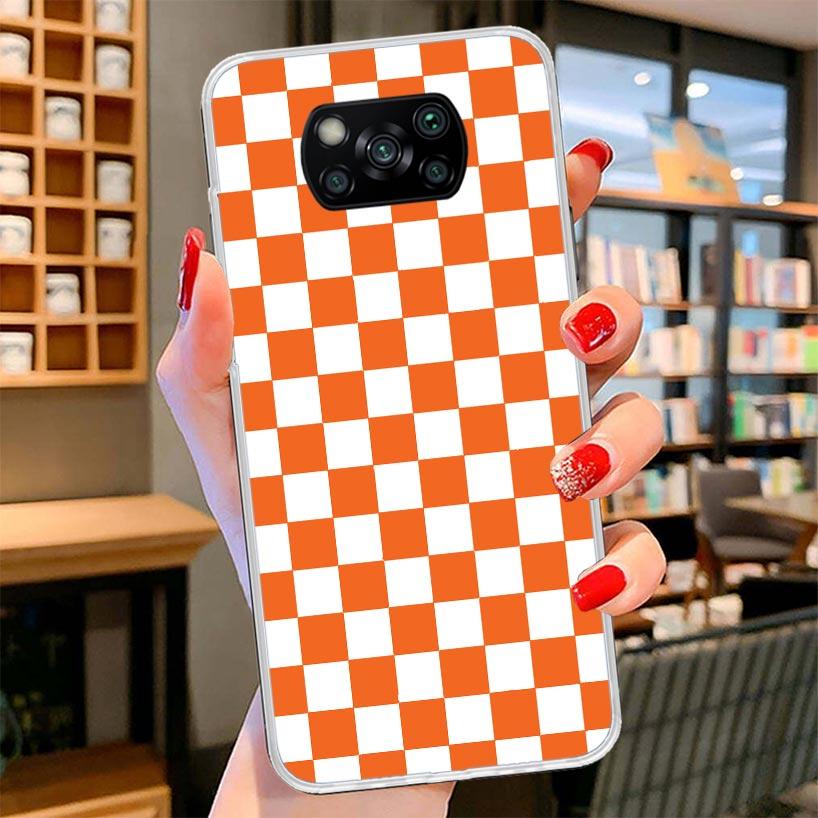 Retro Classic Chess Board Grid Cover Phone Case For Xiaomi Poco F7 Ultra X7 X6 X5 Pro M7 Redmi 15C 15 13C 13 12C 12 10C 10 9A 9C