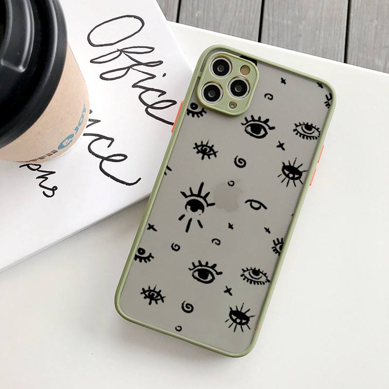 Turkish Evil Blue Eye Phone Case Matte Transparent For Iphone 14 11 12 13 Plus Mini X Xs Xr Pro Max Cover