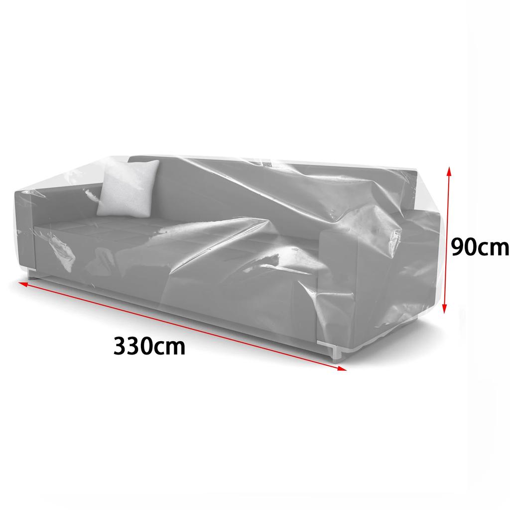 1-4 Seat Sofa Cover PE Waterproof Transparent Dustproof Furniture Chair Masking Protection CoversLiving Room Reusable