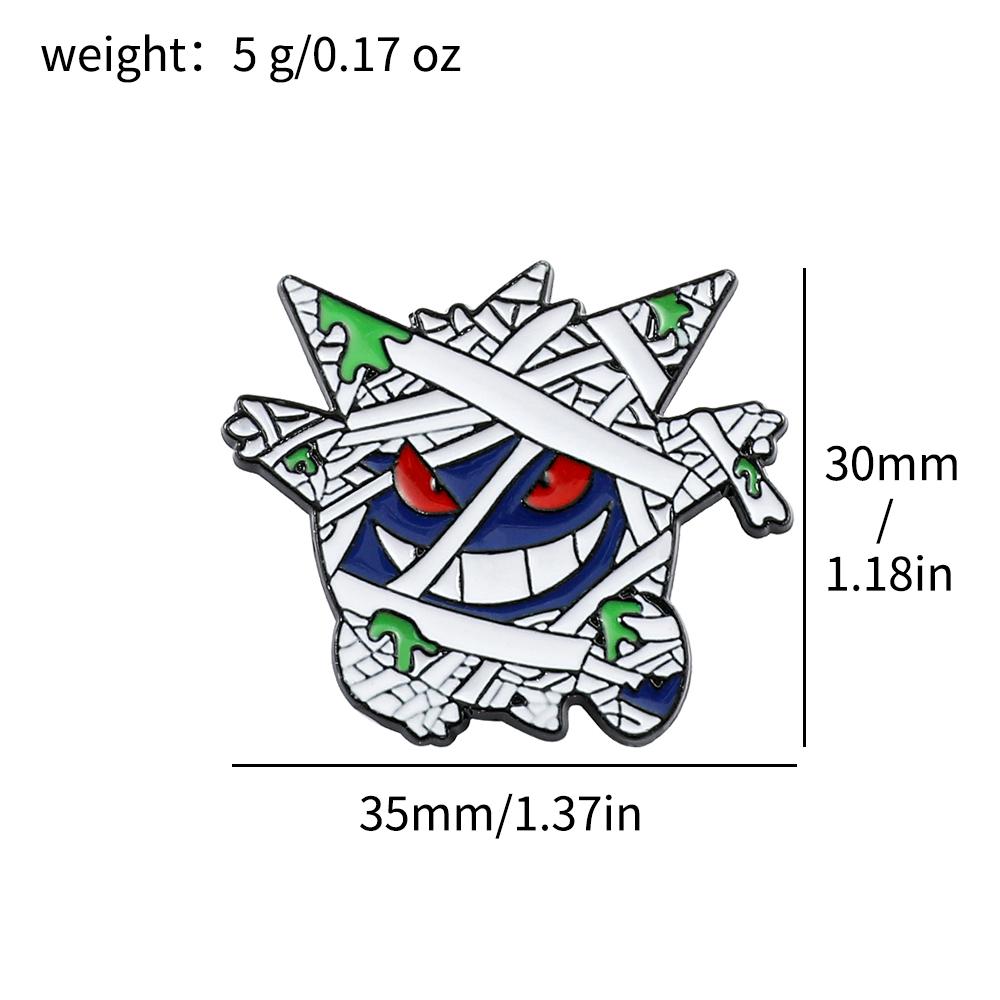 Gengar Cartoon Brooches Anime Enamel Lapel Pins for Backpack Accessories Fans Collection Brooches Jewelry Gift