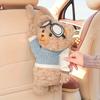 1 Piece of Cute Bear Car Seat Back Tissue Holder Car Bear Tissue Box Bear Doll Hanging Storage Bear