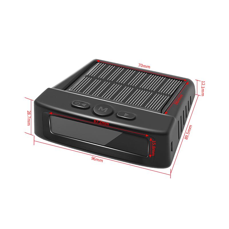 6-Wheel Solar TPMS Car Tire Pressure Alarm with 6 External Sensors Waterproof Digital Tyre Pressure Temperature Warning for Truck RV Van Tractor