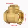 Обратный клапан DN32 с внутренней резьбой, латунный, невозвратный, поворотный обратный клапан 232PSI, предотвращает обратный поток воды, поворотный обратный клапан, односторонний клапан