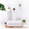 1000ML Round Shoulder PET Bottle with Gold & White Aluminum Lotion Pump
