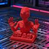Настольное украшение 3D-печати, забавная красная инопланетная скульптура с мотивирующими цитатами для рабочего стола офисных работников, игрушка для снятия стресса, подарки для коллег