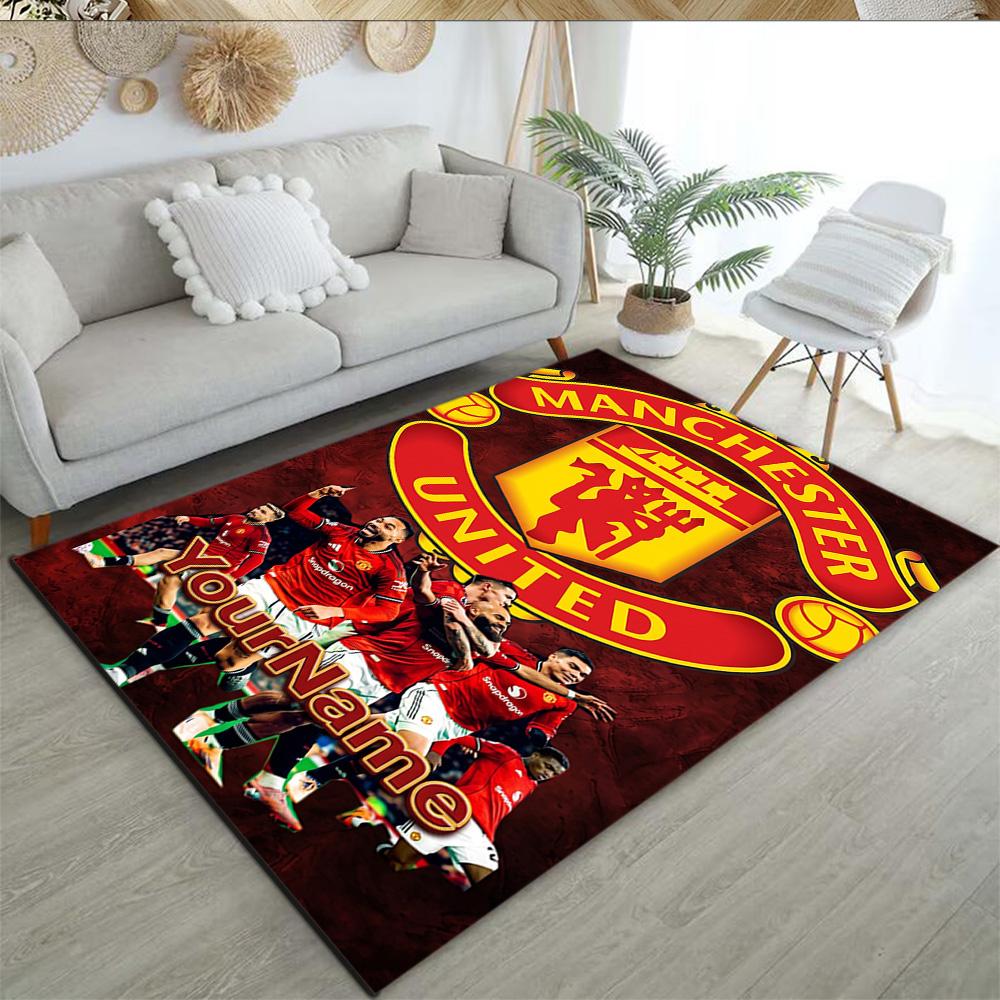 Manchester Customize Your Name Carpet Suitable for Entryway Decorate room Outdoor Game Room Anti-slip Rug Decorate Offices