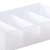 4 Section Drawer Organizer Versatile Translucent Divided Organizer Bins PP Removable Partition Storage Organizer Bin Bedroom