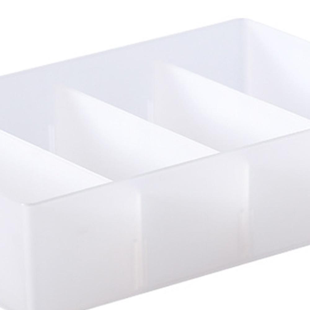 4 Section Drawer Organizer Versatile Translucent Divided Organizer Bins PP Removable Partition Storage Organizer Bin Bedroom