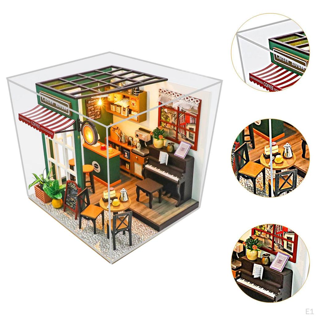 DIY Miniature Dollhouse Kits Doll House Handmade Craft Built In LED Lights 3D Wooden Puzzle for