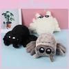 Adorable Plush Spider Toy With Realistic Features In Black White Colorful Design