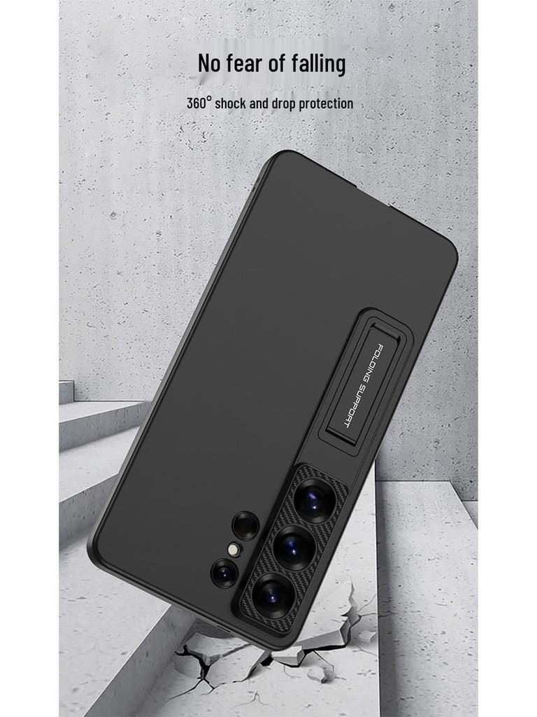 Тонкий чехол-подставка Samsung S26 - Защитная крышка однотонного цвета
