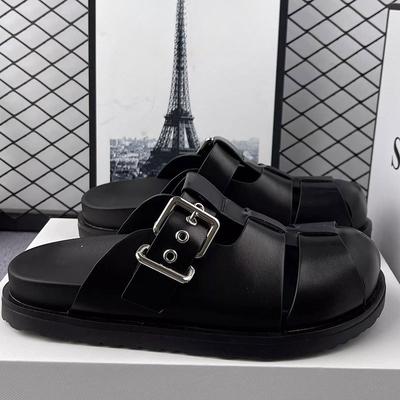 Толстоподошвенные шлепанцы Новые плетеные туфли-клетка для свиней Повседневные пляжные шлепанцы