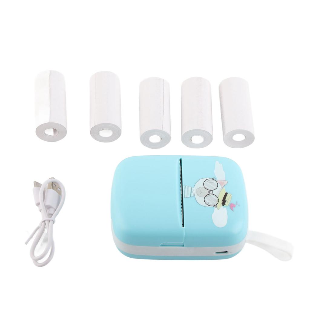 Портативный термопринтер Bluetooth с разрешением 200 точек на дюйм, беспроводной карманный мини-принтер без чернил