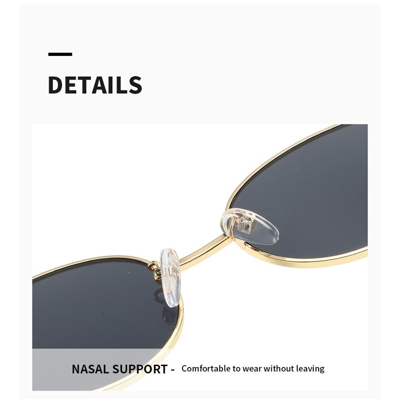 Солнцезащитные очки женские модные металлические солнцезащитные очки мужские уличные роскошные брендовые дизайнерские модные декоративные ретро овальные солнцезащитные очки Uv400