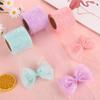 Радужная сетчатая лента с блестками для DIY бантов и украшений, 6 см/8 см x 25 ярдов