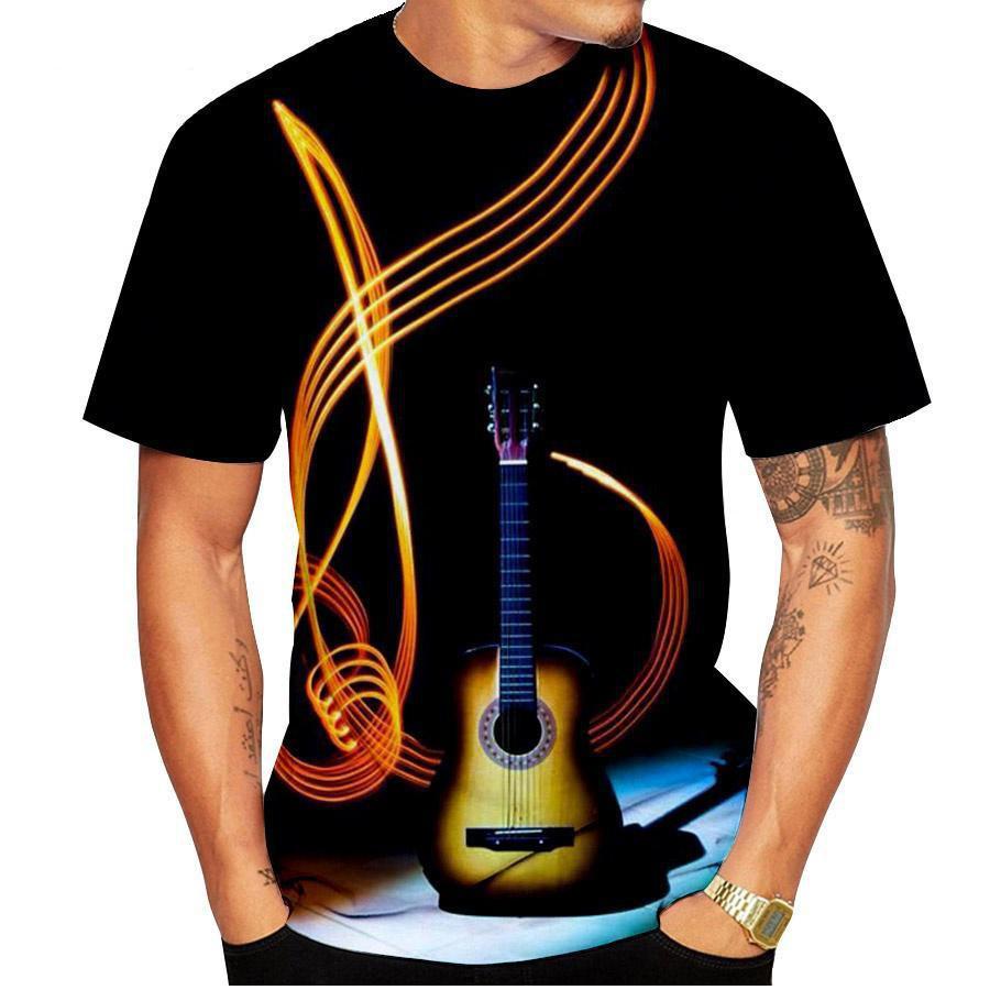 Летняя мода Music Note 3D Print Футболки Мужские и женские модные повседневные футболки с коротким рукавом Harajuku Y2k Футболки Топы Детская одежда