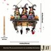 Хэллоуинская ведьма 2D Плоская декорация 25 см * 22 см Декоративный подвесной аксессуар Деревянная рама для сцены во дворе