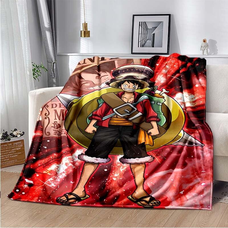 Anime One Piece 3D Printed Art Fleece Blanket for Beds Hiking Picnic Thick Quilt Fashionable Bedspread Fleece Throw Blanket