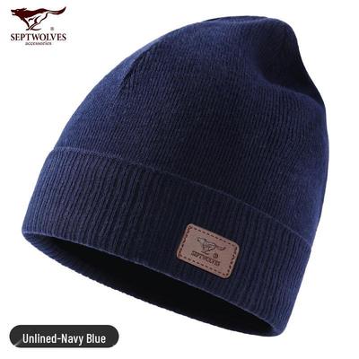 Мужская теплая вязаная зимняя шапка Qipilang