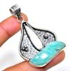 Ювелирный кулон ручной работы с амазонитом 925 пробы, посеребренный, 2,27 дюйма