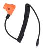 USB C Power Flexible Cable to D Tap Coiled Power Cord for V Mount Battery