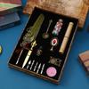 Literary And Retro Quill Gift Box, Gem Pen Set, Mechanical Gear, Steampunk Dipping Pen Gift.