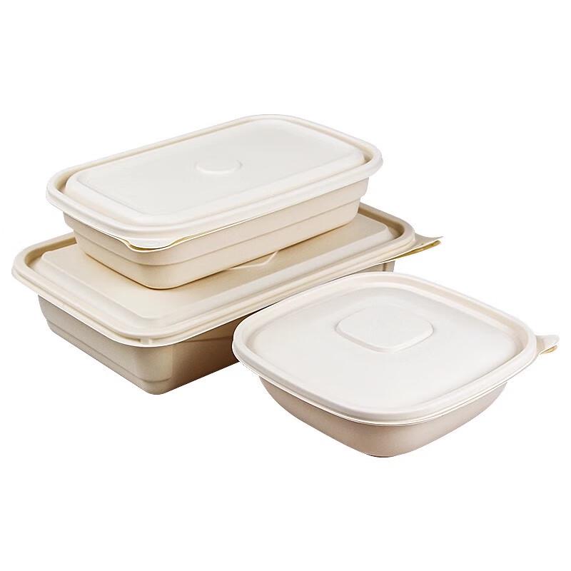 Disposable Corn Starch 2-Compartment Food Containers