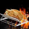 1/2Pcs Adjustable V-Shaped Chicken Roasting Rack Non-Stick Stainless Steel Foldable Roasting Stand Travel Grill Accessories
