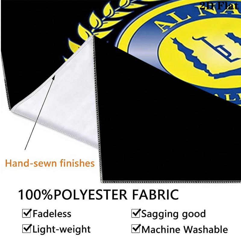 Al Nassr Crest Custom Name Wall Tapestry Aesthetic Wall Hanging Printed Fabric Blanket Decorative Tapestries For Bedroom Living Room Home Decor
