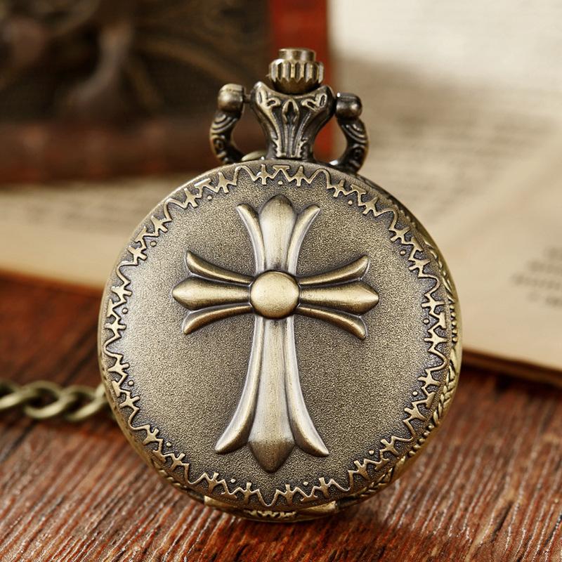 Ретро классические карманные часы Cross Quartz мужские и женские аксессуары карманные часы