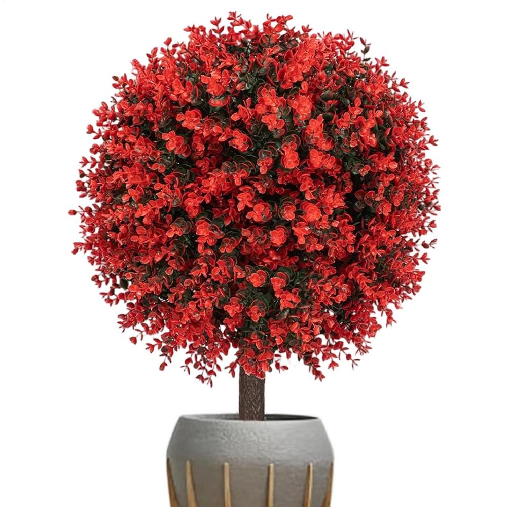 Самшит Топиар Погодоустойчивый 23-дюймовый Куст Искусственные Уличные Деревья Искусственный Топиар Для Сада Двора Патио Газона Дорожки Подъездной Дорожки