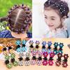 Girls Kids Sweet Crystal Rhinestone Flower Mini Hair Claws Clips Clamps